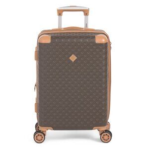 MAX STUDIO Chocolate 21in Tufted Hardside Carry-on Spinner